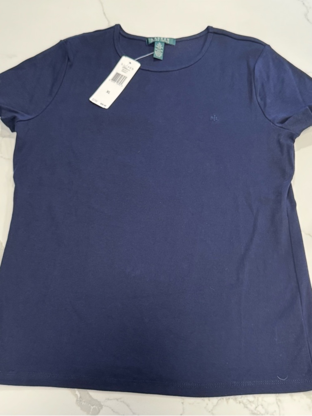 Lauren Ralph Lauren Navy Short Sleeve Crew Tee